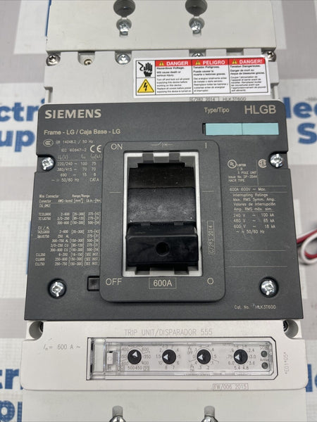 HLK3T600 Siemens Type HLGB 600 amp 3 pole circuit breaker New Surplus ...