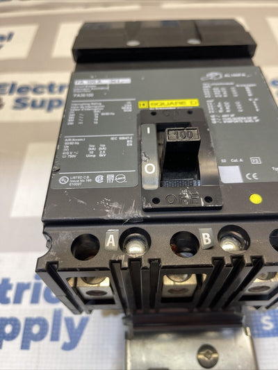 Square D FA36100 I-line Molded Case Circuit Breaker 3P 100A 600V surplus Flaw