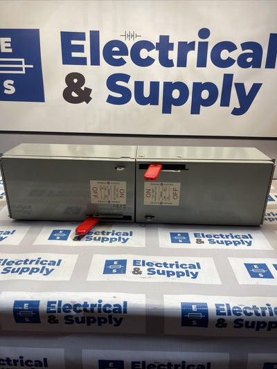 GE QMR323/QMR322 100A/60A Twin 3PH 240V Fused Panelboard Switch Red Handle