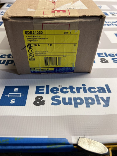 Square D EDB34050 3pole 50amp 480v circuit Breaker warranty Ship Same Day