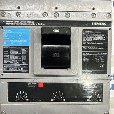 JXD63B400 Siemens 400 AMP CIRCUIT BREAKER 600V 3 POLE JXD63B400
