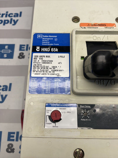 CUTLER-HAMMER HND312T33W 1200 A CIRCUIT BREAKER 3P 600/240V RECONDITIONED