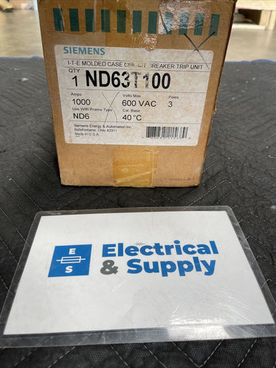 ND63T100 SIEMENS 3 POLE 1000AMP 600V CIRCUIT BREAKER TRIP UNIT ONLY NEW