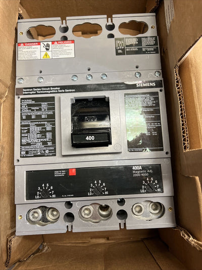 HJXD63B400 SIEMENS 3 POLE 400AMP 600V CIRCUIT BREAKER NEW