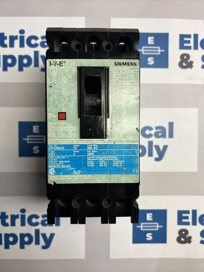 ED43B070 SIEMENS 3POLE 70AMP 480V 18KA CIRCUIT BREAKER NEW SURPLUS