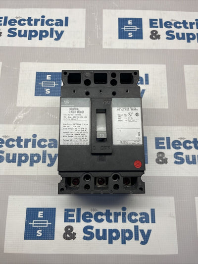 TED134070WL GENERAL ELECTRIC 70 AMP 480V 3 POLE CIRCUIT BREAKER NEW