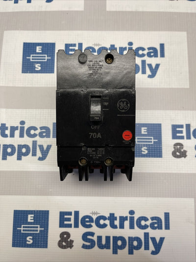 GE TEY370, 70 Amp, 480 Volt, 3 Pole Circuit Breaker- WARRANTY 