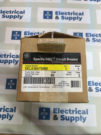 GE SELA36AT0060 3-Pole 60A 600V Circuit Breaker