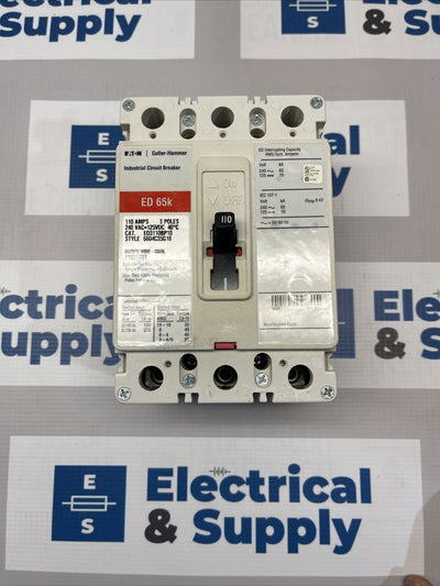 Cutler Hammer ED3110BP10 ED 3 pole 110 amp 240v 65k Circuit Breaker
