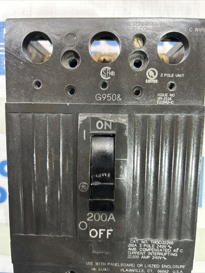 THQD32200 Circuit Breaker 240V 200A 3P GE
