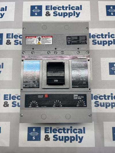 JXD63B350 - Siemens 350 Amp 3 Pole 600 Volt Bolt-On Molded Case Circuit Breaker