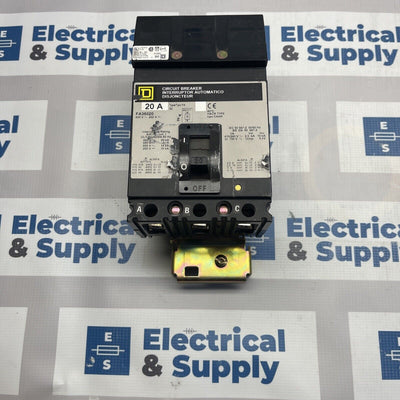 FA36020 Square D Type FA Circuit Breaker 3 Pole 20 Amp 600V NEW SURPLUS