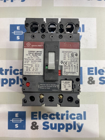 GE Spectra SELA36AT1030C 30 Amp 3 Pole 600V  30A Trip