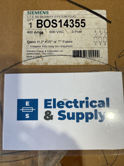 NEW BOS14355 SIEMENS I.T.E. BD SWITCH PLUG, NIB