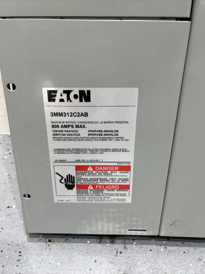 3MM312C2AB EATON Cutler Hammer 800 Amp Meter Stack 3 Socket New
