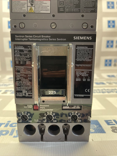 HFXD63B225 Circuit Breaker Siemens ITE 225a 600v 3 pole New Surplus