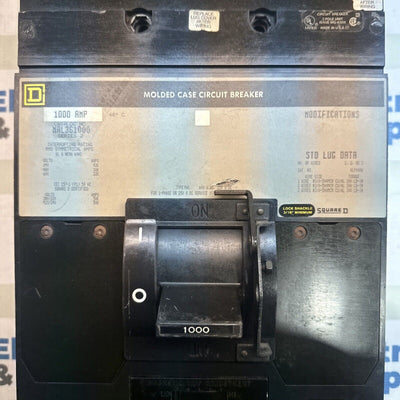 SQUARE D MAL361000 3 POLE 1000 AMP 600V CIRCUIT BREAKER