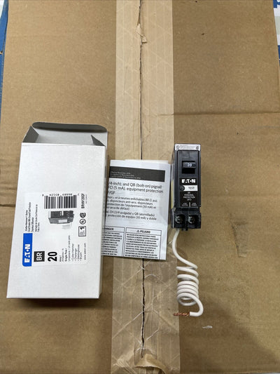 Eaton Cutler Hammer BRHN120GF 22k Aic Ground Fault 1p 20 Amp Breaker