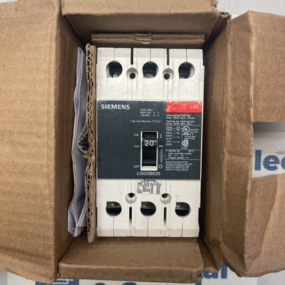 Siemens LGG3B020L 3 Pole 20 Amp Circuit Breaker New New Surplus LGG