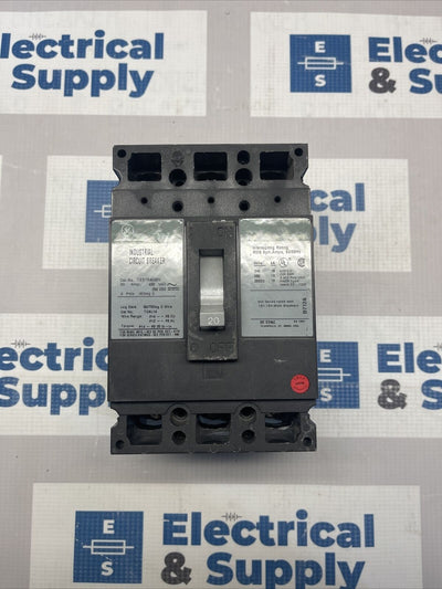 GE TED134020V, 20 Amp, 480 Volt, 3 Pole, Green, 18K, Pullout w hardware ASPTQD3P