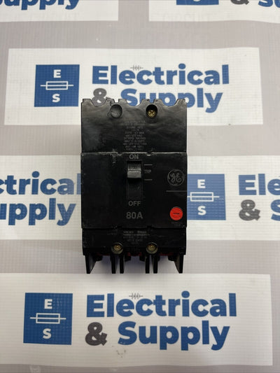 TEY380 General Electric GE Type TEY Circuit Breaker 3 Pole 80 Amp 480V