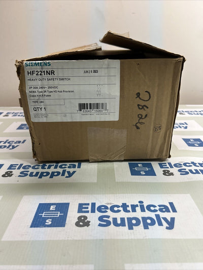 HF221NR, 30 Amp, 240 Volt, 1PH 3W, Nema 3R, Fusible Disconnect New Siemens