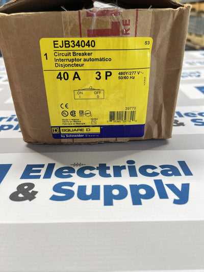 NEW SQUARE D EJB34040 TYPE EJB 3PH 40 A 480V