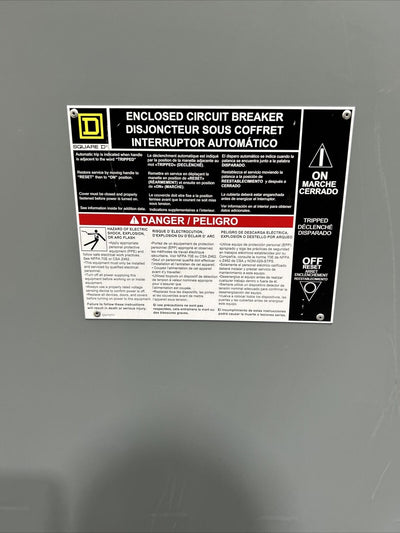 L600AWK Square D  Type 3R  Circuit Breaker Enclosure W/breaker 600 Amp LDL