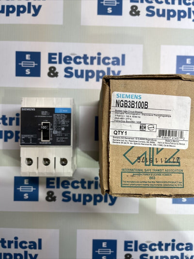 NGB3B100B  New Siemens 100 Amp 3 Pole 25kA@ 480 Volt Bolt On Circuit Breaker