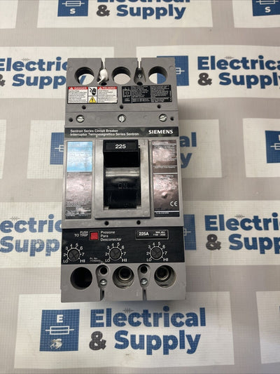 FXD63B225 Siemens 3Pole 225A 600VAC 35KA Molded Case Sentron Circuit Breaker NEW