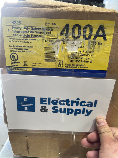 H325 Square D Heavy Duty Safety Switch, 400A, 240Vac/250Vdc - NEW