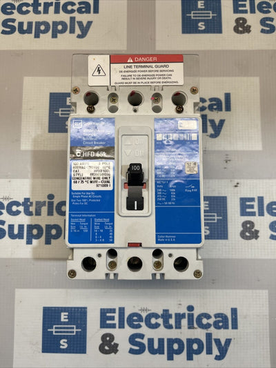 HFD3100L CUTLER-HAMMER 3P 100A 600V CIRCUIT BREAKER NEW SRPLS ⚡️FAST SHIPPING⚡️