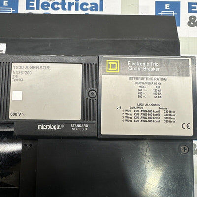 NX361200 1200 amp 100k@480v 3P LSI ILINE BREAKER SQUARE D RECON 1yr Warranty