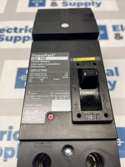 QBA221004 Square D QB100 100 amp 2 pole powerpact New Panel Pullout