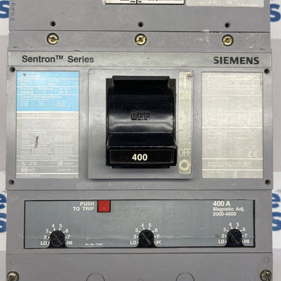 JXD63B400 Siemens Type JXD6-A Circuit Breaker 3 Pole 400 Amp 600V
