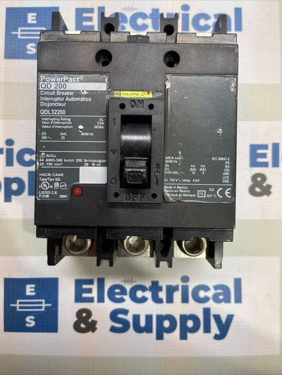 SQUARE D QDL32200 200 amp Circuit Breaker