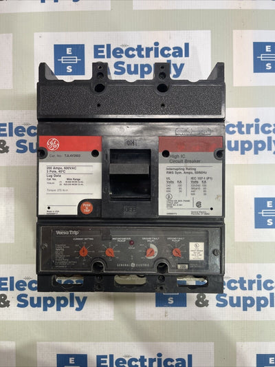 GE CIRCUIT BREAKER TJL4V2606 RED 200A 600V 3P W/TRIP