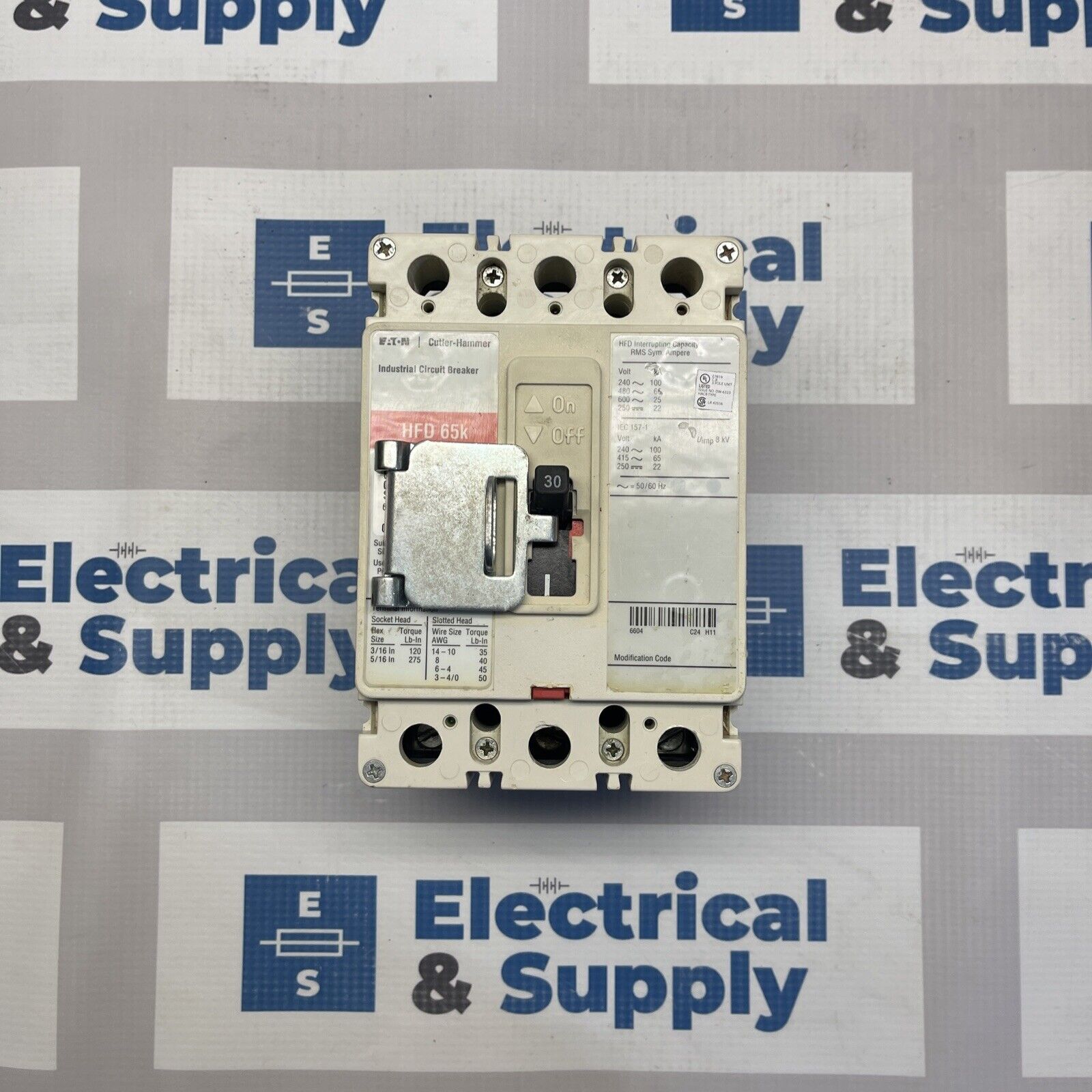 HFD3030 30 Amp 600V 3 Pole HFD 65k Circuit Breaker-Warranty ...
