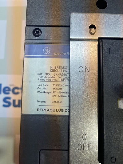 SKHA36AT0800 SPECTRA SKHA 800 AMP 600V GE Spectra 800A Trip.