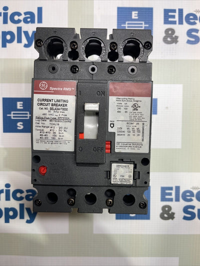 SELA24AT0030, GE Spectra RMS 2 POLE 480V 15 AMP With 15a Trip  NS WRNTY