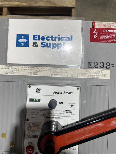 GE 4000 Circuit Breaker ￼TC4040SSE1 power break GE  4000 amp
