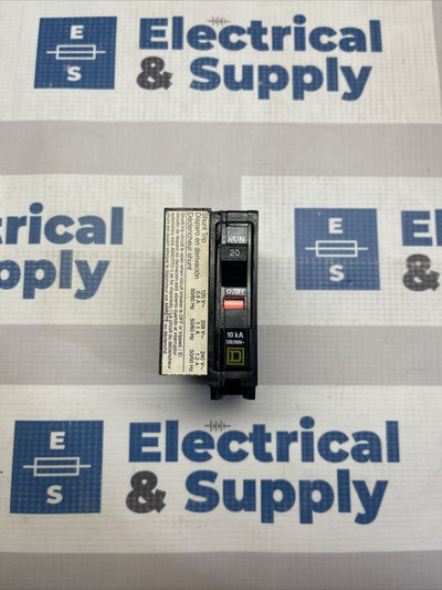Square D QOB1201021 20 Amp 1 Pole 120V/Shunt Trip Circuit Breaker Surplus