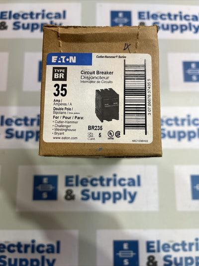 BR235 New Circuit Breaker Eaton BR235 35 Amp 2 Pole 120/240V Plug In