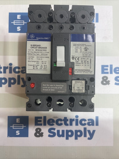 GE Spectra SEHA24AT0030 25A circuit breaker 2-pole 15A Trip