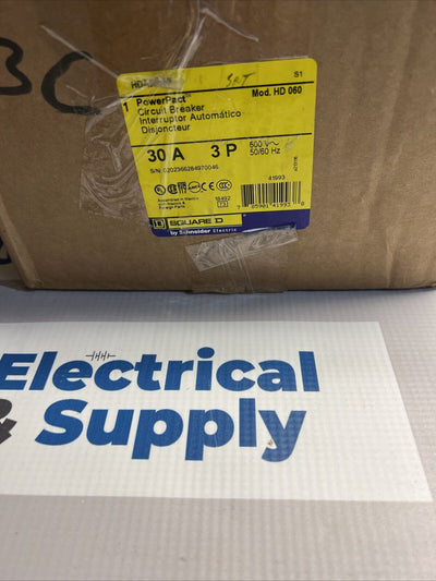 HDA36030 SQUARE D CIRCUIT BREAKER 30 AMP 3 POLE 600 VAC NEW
