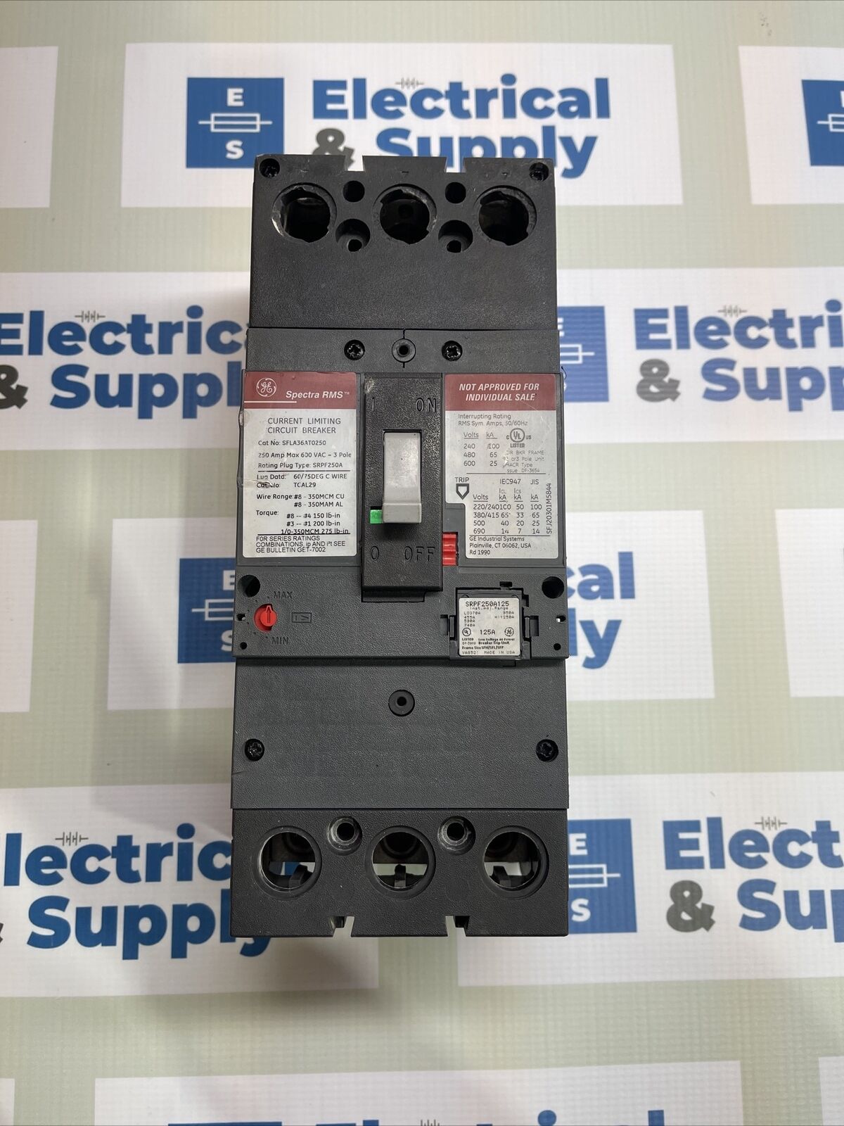 NEW GE SFLA36AT0250 INDUSTRIAL CIRCUIT BREAKER 3P 600V 125A