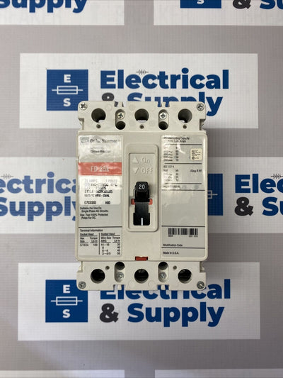 FD3020 Eaton Circuit Breaker New No Box 1YR WRNTY FREE SHIPPING