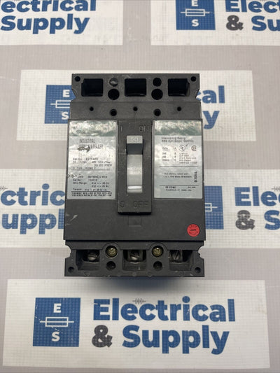 GE TED134050  3 POLE 50AMP 480V  TED BREAKER SURPLUS with Hardware ASPTQ3P