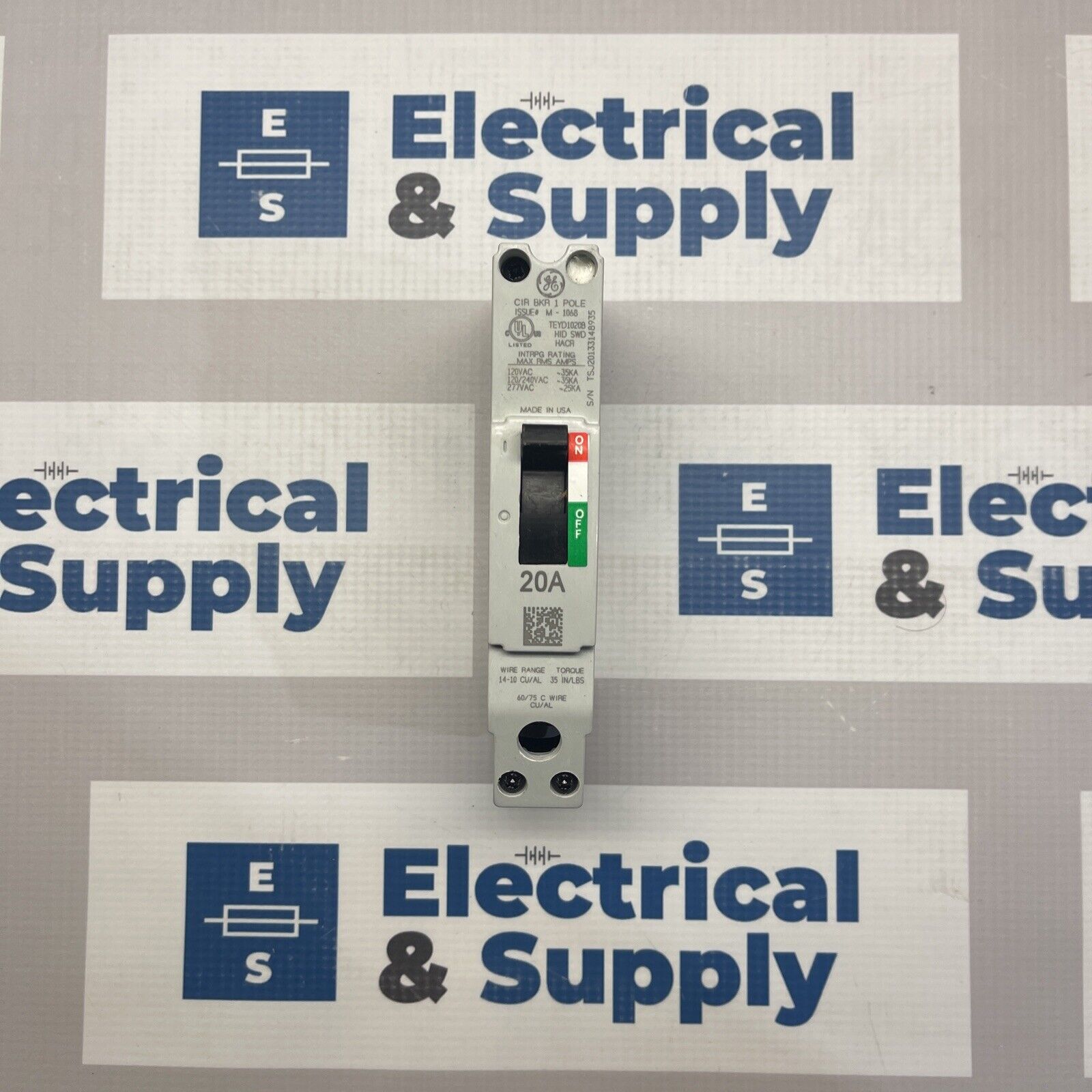TEYD1020B GENERAL ELECTRIC 1POLE 20AMP 480V CIRCUIT BREAKER NEW PULLOU