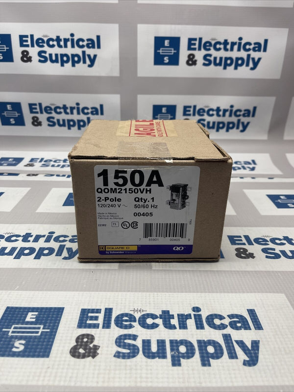 Square D QOM2150VH 2-Pole 150 Amp Molded Case Circuit Breaker Square D QOM2150VH 2-Pole 150 Amp Molded Case Circuit Breaker